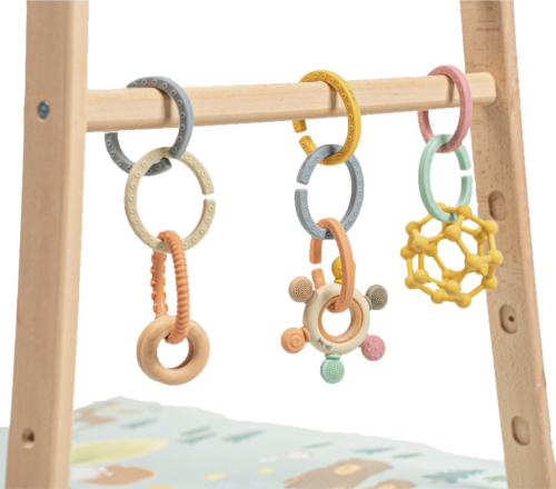 Babygymleker og biteleker i ett!